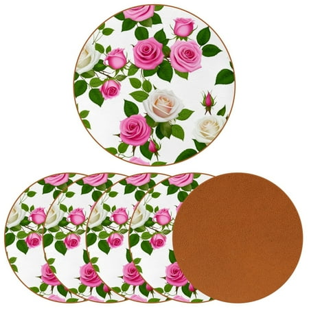 YZUOUZY Coasters Dining Table Decor 6 Pack Round Unique Coasters Pink Background Flowers Birds
YZUOUZY Coasters Dining Table Decor 6 Pack Round Unique Coasters Pink Background Flowers Birds