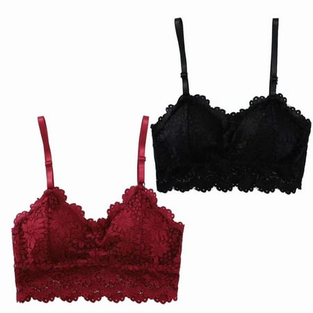 Gyratedream 2-Pack Girl Lady Lace Padded Wire Free Bra Bralette Brassiere Yoga Vest Top
Gyratedream 2-Pack Girl Lady Lace Padded Wire Free Bra Bralette Brassiere Yoga Vest Top