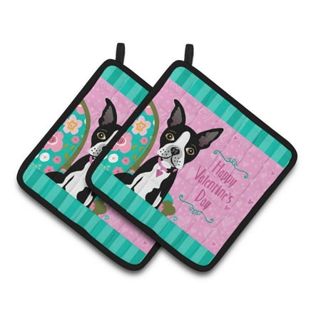 Carolines Treasures VHA3001PTHD Happy Valentines Day Boston Terrier Pair of Pot Holders 7.5HX7.5W multicolor
Carolines Treasures VHA3001PTHD Happy Valentines Day Boston Terrier Pair of Pot Holders 7.5HX7.5W multicolor