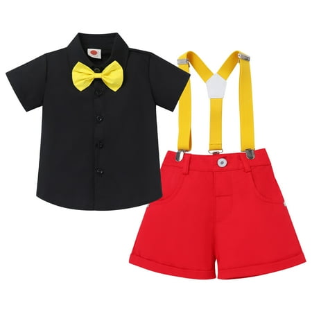 IBTOM CASTLE Kids Toddler Boys Leisure Cake Smash Birthday Outfit Little Boys Gentleman Necktie + Shirt + Suspenders Short Pants Clothes 12-18 Months Black + Yellow
IBTOM CASTLE Kids Toddler Boys Leisure Cake Smash Birthday Outfit Little Boys Gentleman Necktie + Shirt + Suspenders Short Pants Clothes 12-18 Months Black + Yellow