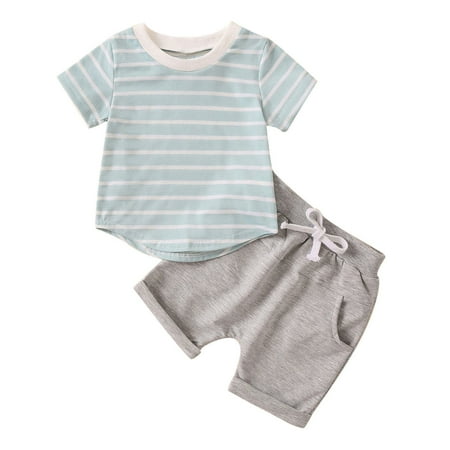 Boys Outfits Short Sleeve Cotton Graphic Tee and Shorts 0-6 Months Toddler Kids Baby Boys Fashion Cute Short Sleeve Cartoon Stripe Print Casual Pocket Shorts Suit
Boys Outfits Short Sleeve Cotton Graphic Tee and Shorts 0-6 Months Toddler Kids Baby Boys Fashion Cute Short Sleeve Cartoon Stripe Print Casual Pocket Shorts Suit