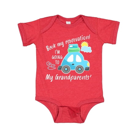 Inktastic Book My Reservation! I m Going to My Grandparents Gift Baby Boy or Baby Girl Bodysuit
Inktastic Book My Reservation! I m Going to My Grandparents Gift Baby Boy or Baby Girl Bodysuit