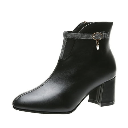 Fashion Women s Shoes Breathable High Heels Retro Thermal Zipper Short Boots Boots for Women with Heel Women s Boots & Booties Black
Fashion Women s Shoes Breathable High Heels Retro Thermal Zipper Short Boots Boots for Women with Heel Women s Boots & Booties Black