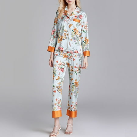 Summer Thin Bathrobe Set Ice Silk Long-Sleeve Pajamas Long Pajama Pants Women Home Service
Summer Thin Bathrobe Set Ice Silk Long-Sleeve Pajamas Long Pajama Pants Women Home Service