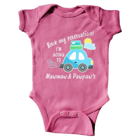 Inktastic Book my Reservation! I m Going To Mawmaw and Pawpaw Gift Baby Boy or Baby Girl Bodysuit
Inktastic Book my Reservation! I m Going To Mawmaw and Pawpaw Gift Baby Boy or Baby Girl Bodysuit