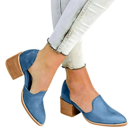 AYYUFE Women Casual Anti-skid Pointed Closed Toe Thick High Heel Slid-on Sandals Shoes
AYYUFE Women Casual Anti-skid Pointed Closed Toe Thick High Heel Slid-on Sandals Shoes