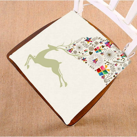 PKQWTM Vintage Christmas reindeer colorful elements Chair Pads Chair Mat Seat Cushion Chair Cushion Floor Cushion Size 18x18 inches
PKQWTM Vintage Christmas reindeer colorful elements Chair Pads Chair Mat Seat Cushion Chair Cushion Floor Cushion Size 18x18 inches