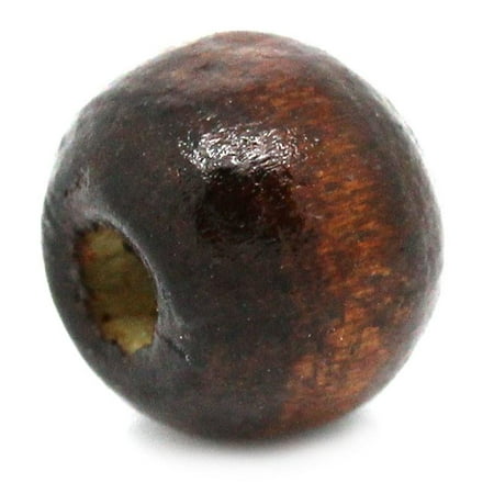 Sexy Sparkles 20 Pcs Wood Drum Spacer Beads Dark Brown 8mm