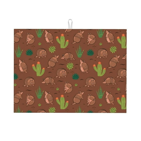 Tebeau Cute Armadillos Print Dish Drying Mat for Kitchen Counter Dish Drying Pad with Non-slip Rubber Backed Hide Stain Anti Absorbent for Kitchen Counter Drying Mat
Tebeau Cute Armadillos Print Dish Drying Mat for Kitchen Counter Dish Drying Pad with Non-slip Rubber Backed Hide Stain Anti Absorbent for Kitchen Counter Drying Mat