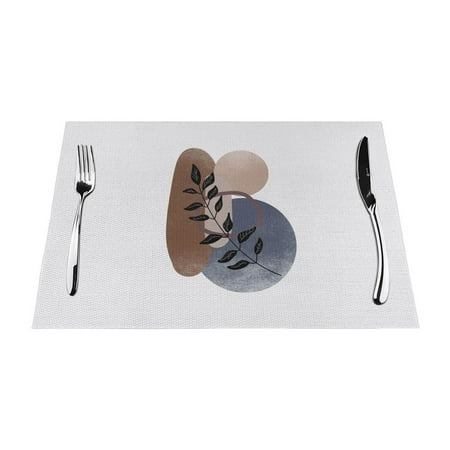 ZNDUO Placemats 6 PCS Heat Resistant Stain Resistant Woven PVC Insulation Placemats Durable Washable Elegant Table Mats for Dining-Bohemian Leaves Texture 18 x12
ZNDUO Placemats 6 PCS Heat Resistant Stain Resistant Woven PVC Insulation Placemats Durable Washable Elegant Table Mats for Dining-Bohemian Leaves Texture 18 x12