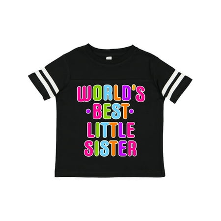 Inktastic Worlds Best Little Sister Gift Toddler Toddler Girl T-Shirt