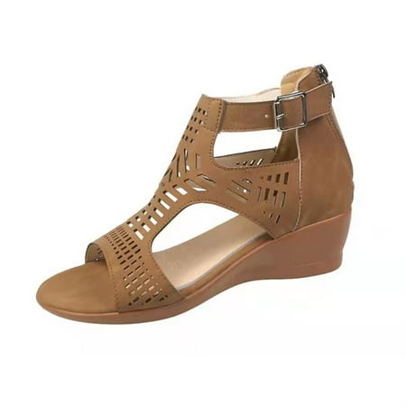 Women s Summer Slope Platform Sandals Ankle Buckle Open Toes Vintage Shoes 35 Brown
Women s Summer Slope Platform Sandals Ankle Buckle Open Toes Vintage Shoes 35 Brown