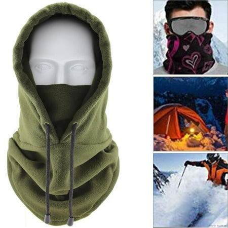 Unisex Balaclava Face Mask ndoof Hat Adjustable Rope For Men Women Hood