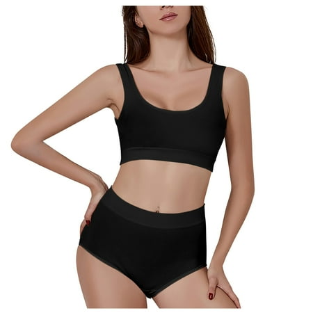 RPVATI Women Push Up Lingerie Set Sexy 2 Piece Underwire Seamless Bra and Panty Set