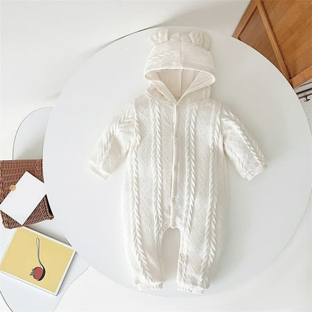 NIUREDLTD Baby Boys Girls Cotton Solid Knit Autumn Bear Ear Long Sleeve Hooded Romper Jumpsuit Clothes
NIUREDLTD Baby Boys Girls Cotton Solid Knit Autumn Bear Ear Long Sleeve Hooded Romper Jumpsuit Clothes