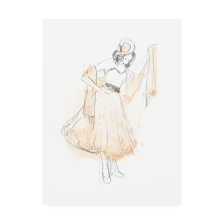 Trademark Fine Art 'Blush And Grey Fashion I' Canvas Art by June Erica Vess