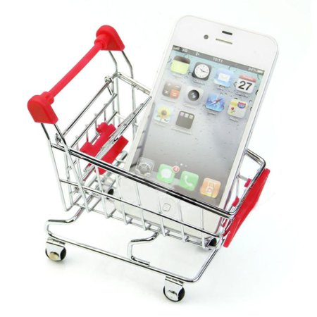 Mini Supermarket Handcart Shopping Utility Cart Mode Storage Basket Desk RD