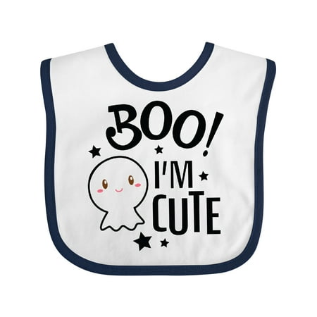 Inktastic Boo I m Cute with Ghost Gift Baby Boy or Baby Girl Bib