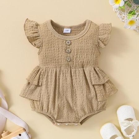 Hunpta Infant Girls Fly Sleeve Solid Cotton Linen Romper Newborn Ruffles Bodysuits Clothes
Hunpta Infant Girls Fly Sleeve Solid Cotton Linen Romper Newborn Ruffles Bodysuits Clothes