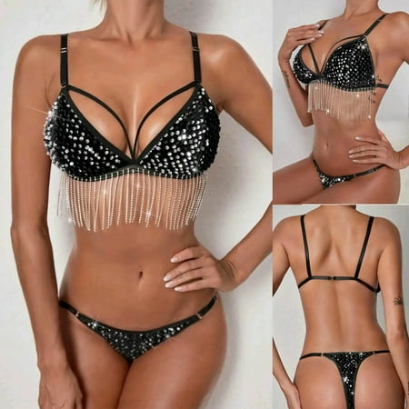 Kayannuo Sexy Lingerie For Women Clearance Women Exquisite Sequins Tassel Lingerie Set Babydoll Intimates Sleepwear
Kayannuo Sexy Lingerie For Women Clearance Women Exquisite Sequins Tassel Lingerie Set Babydoll Intimates Sleepwear
