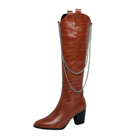 Boots Deals 2022 Juebong Women s Winter Metal Chain Side Zipper Warm Chunky High Heel Pointed High Boots
Boots Deals 2022 Juebong Women s Winter Metal Chain Side Zipper Warm Chunky High Heel Pointed High Boots