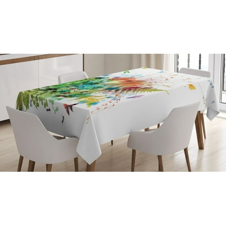 Watercolor Tablecloth Floral Jungle Foliage Summer Design Butterfly Dragonfly Herbs Fresh Leafage Rectangular Table Cover for Dining Room Kitchen 52 X 70 Inches Multicolor by Ambesonne
Watercolor Tablecloth Floral Jungle Foliage Summer Design Butterfly Dragonfly Herbs Fresh Leafage Rectangular Table Cover for Dining Room Kitchen 52 X 70 Inches Multicolor by Ambesonne