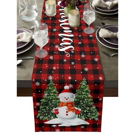 Newhomestyle Christmas Tree Table Runner Buffalo Plaid Snow Man Table Runners Winter Holiday Table Runners Christmas Table Decorations 13 x 72 Inch
Newhomestyle Christmas Tree Table Runner Buffalo Plaid Snow Man Table Runners Winter Holiday Table Runners Christmas Table Decorations 13 x 72 Inch
