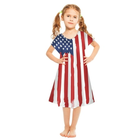 Odeerbi 4th of July Patriotic Summer Dress for Girls Stars and Stripes Dress Toddler Kids Independence Day Print Fashion Short Sleeve Cute Dress Red
Odeerbi 4th of July Patriotic Summer Dress for Girls Stars and Stripes Dress Toddler Kids Independence Day Print Fashion Short Sleeve Cute Dress Red