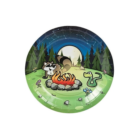 Camp Adventure Dessert Plates - Party Supplies - 8 Pieces