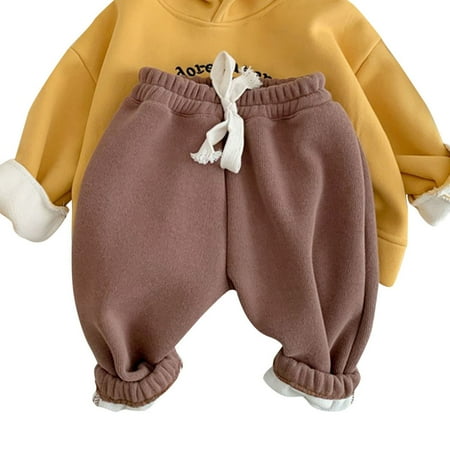 TOPUNDER Toddler Kids Baby Boys Girls Thick Lined Striped Sweatpants Cotton Elastic Waist Active Jogger Fall Winter Warm Pants Leggings
TOPUNDER Toddler Kids Baby Boys Girls Thick Lined Striped Sweatpants Cotton Elastic Waist Active Jogger Fall Winter Warm Pants Leggings