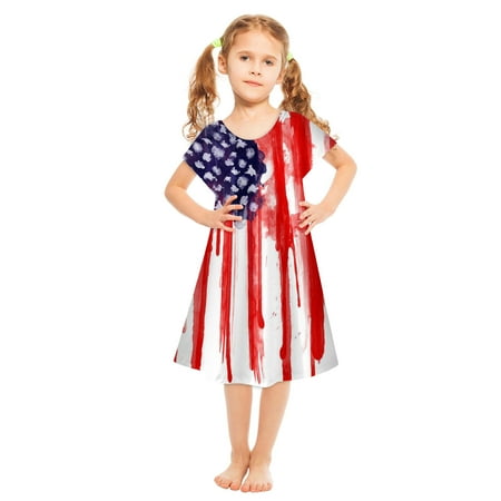 DTBPRQ Toddler Girl 4th of July Dress America Flag Strap Dresses Kids Summer Clothes Short Sleeve Stripe Stars Party Dress
DTBPRQ Toddler Girl 4th of July Dress America Flag Strap Dresses Kids Summer Clothes Short Sleeve Stripe Stars Party Dress