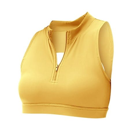 Sebtyili Spring and Summer Zipper Stand Collar Fitness Vest with Chest Pad Hollowed Out Sports Bra Yoga Running Top
Sebtyili Spring and Summer Zipper Stand Collar Fitness Vest with Chest Pad Hollowed Out Sports Bra Yoga Running Top