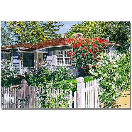Trademark Art "Rose Cottage" Canvas Wall Art by David Lloyd Glover
