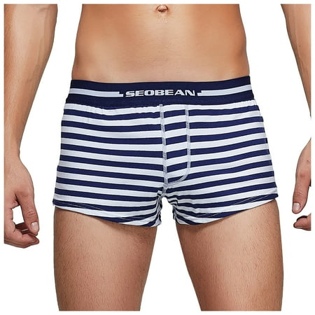 BIZIZA Comfort Male Soft Trunks for Men Stretch Striped Underwear Breathable Pouch Briefs Dark Blue L
BIZIZA Comfort Male Soft Trunks for Men Stretch Striped Underwear Breathable Pouch Briefs Dark Blue L