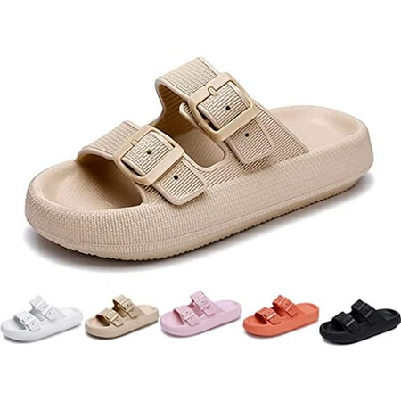 Wish Unisex Comfort Soft Slides Double Buckle Adjustable EVA Flat Sandals Lightweight Slip on House Slippers(Milk Tea) S3249
Wish Unisex Comfort Soft Slides Double Buckle Adjustable EVA Flat Sandals Lightweight Slip on House Slippers(Milk Tea) S3249