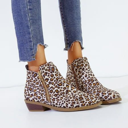Print Heel Leopard Side Women s Boots Block Flat Fashion Zipper Ankle women s boots Yellow 7.5
Print Heel Leopard Side Women s Boots Block Flat Fashion Zipper Ankle women s boots Yellow 7.5