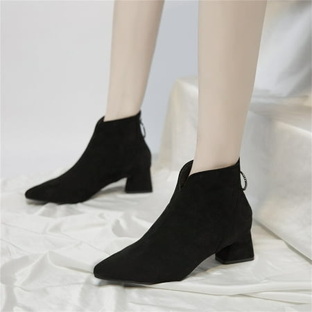 Ankle Boots Fashion Autumn Winter Women Ankle Boots Mid Heel Heel Pointed Toe Suede Back Zipper
Ankle Boots Fashion Autumn Winter Women Ankle Boots Mid Heel Heel Pointed Toe Suede Back Zipper