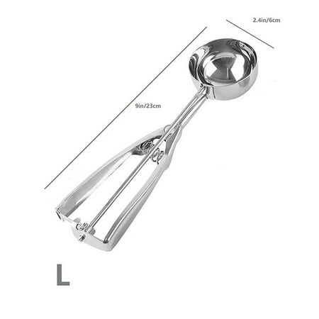 Ice Cream Scoop Cookie Scoop Set Stainless Steel Ice Cream Scooper with Trigger Release Large/Medium/Small Cookie Scooper for Baking(L)
Ice Cream Scoop Cookie Scoop Set Stainless Steel Ice Cream Scooper with Trigger Release Large/Medium/Small Cookie Scooper for Baking(L)