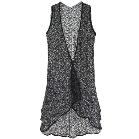 Long Mesh Beach Cover Up Vest For Swimsuit