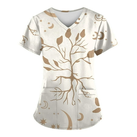 Sksloeg Uniform Tops For Women Scrubs Comfort Scrubs Women s Tree Cartoon Pattern V-Neck Scrub Top Shirts Nursing Working Uniform White XXXXL
Sksloeg Uniform Tops For Women Scrubs Comfort Scrubs Women s Tree Cartoon Pattern V-Neck Scrub Top Shirts Nursing Working Uniform White XXXXL