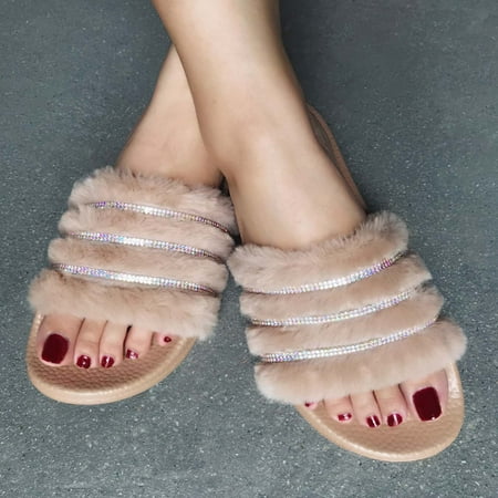 Zpanxa Slippers for Women Summer Suede Home Shoes Indoor and Outdoor Flash Drilling Slippers Flip Flops for Women Khaki 39
Zpanxa Slippers for Women Summer Suede Home Shoes Indoor and Outdoor Flash Drilling Slippers Flip Flops for Women Khaki 39