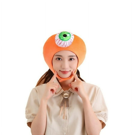 Halloween Cosplay Eyeball Hat Party Plush Hat Halloween Party Costume Headgear