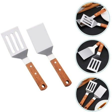 TRIANU 2Pcs Stainless Steel Steak Spatula Metal Slotted Spatula Frying Spatula Cooking Spatula Wooden Handle Spatula for Cooking BBQ
TRIANU 2Pcs Stainless Steel Steak Spatula Metal Slotted Spatula Frying Spatula Cooking Spatula Wooden Handle Spatula for Cooking BBQ