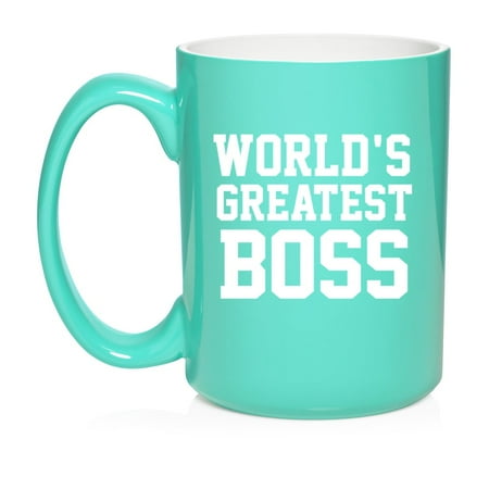 World s Greatest Boss Gift For Boss Ceramic Coffee Mug Tea Cup Gift (15oz Teal)
World s Greatest Boss Gift For Boss Ceramic Coffee Mug Tea Cup Gift (15oz Teal)