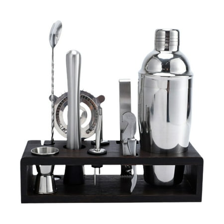 Cocktail Shaker Set 10-Piece Bartender Kit with Stand Stainless Steel Cocktail Set for Home Bars
Cocktail Shaker Set 10-Piece Bartender Kit with Stand Stainless Steel Cocktail Set for Home Bars