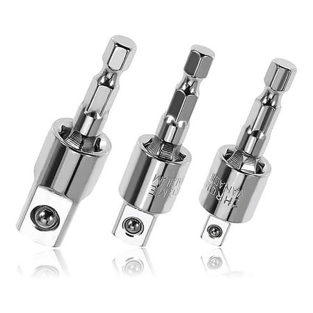 3pcs Electric Drill Socket Adapters Hexagon Shank 1/4 3/8 1/2 Inch Drill Bit Extensions for Car Repair Rotating Tool Accessories
3pcs Electric Drill Socket Adapters Hexagon Shank 1/4 3/8 1/2 Inch Drill Bit Extensions for Car Repair Rotating Tool Accessories