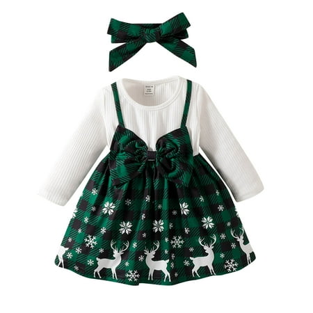Little Girls Dresses Toddler Baby Girl Christmas Green Snowflake Outfit Long Sleeve Princess Dress Headband 2Pcs Set Features:
Little Girls Dresses Toddler Baby Girl Christmas Green Snowflake Outfit Long Sleeve Princess Dress Headband 2Pcs Set Features: