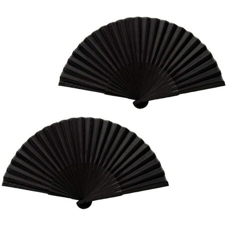 Minelife 2 Pack Bamboo Silk Folding Fan Handheld Chinese Vintage Retro Fabric Fans Black Hand Fan for Performance Dance Fighting Wedding Church Party & Gift
Minelife 2 Pack Bamboo Silk Folding Fan Handheld Chinese Vintage Retro Fabric Fans Black Hand Fan for Performance Dance Fighting Wedding Church Party & Gift