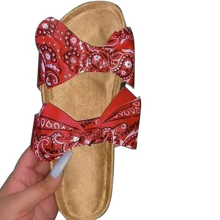 LOVECOCO Womens Bowknot Printed Flats Sliders Slip On Casual Slippers Summer Outdoor Shoes 
LOVECOCO Womens Bowknot Printed Flats Sliders Slip On Casual Slippers Summer Outdoor Shoes