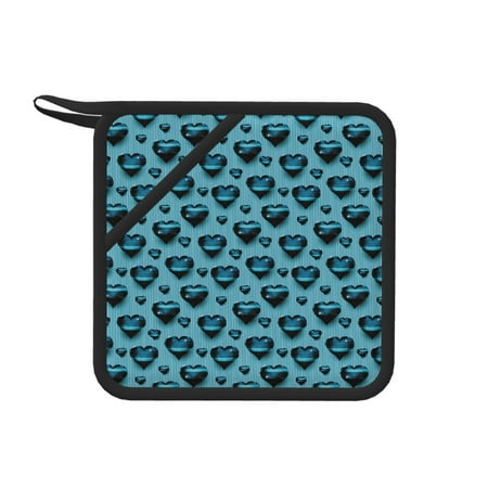 1 PCS Pot Holders for Kitchen - Heat Resistant Silicone Pot Holders with Hanging Loop Glossy blue hearts Non Slip Oven Hot Pads Potholders for Decor Baking Cooking Kitchen
1 PCS Pot Holders for Kitchen - Heat Resistant Silicone Pot Holders with Hanging Loop Glossy blue hearts Non Slip Oven Hot Pads Potholders for Decor Baking Cooking Kitchen